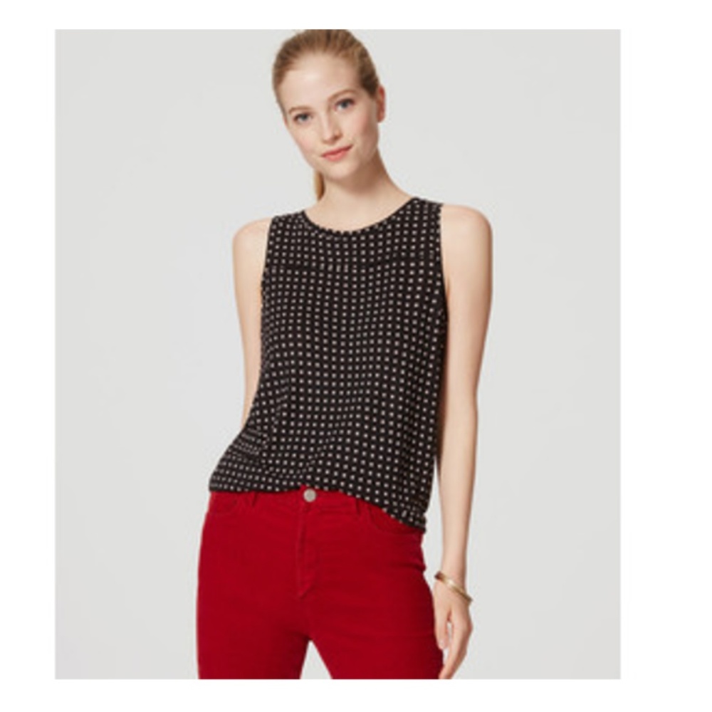 Loft Black Mixed Media Shell - image 1